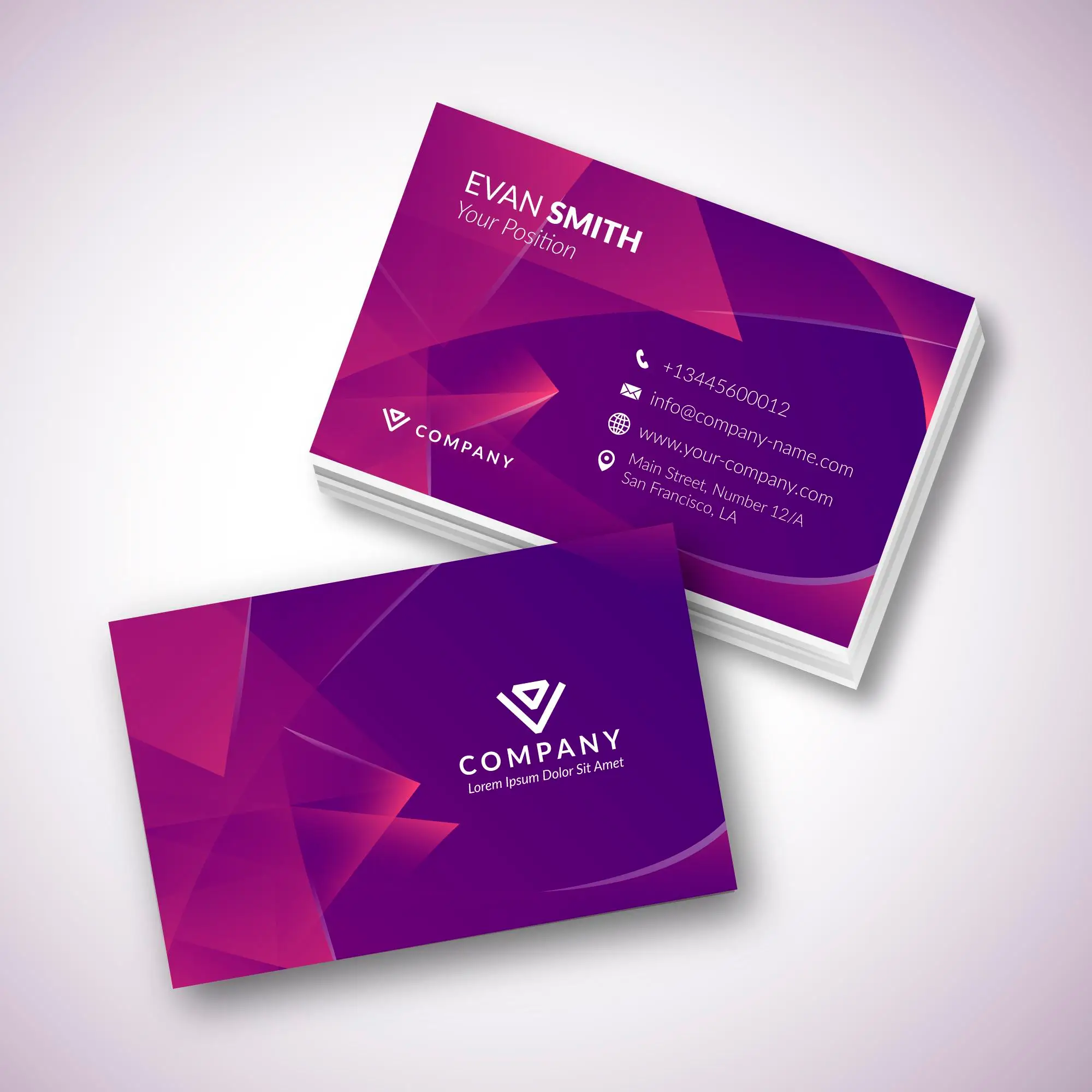 standard business cards printing